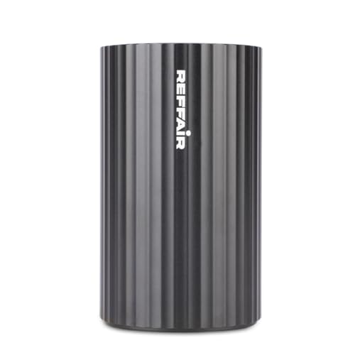 Reffair Metal 212 Xm Aroma Oil Diffuser For Cars, Home & Office | Essential Oil Diffuser For Aromatherapy With Display & Timer Function (Black) - Image 1