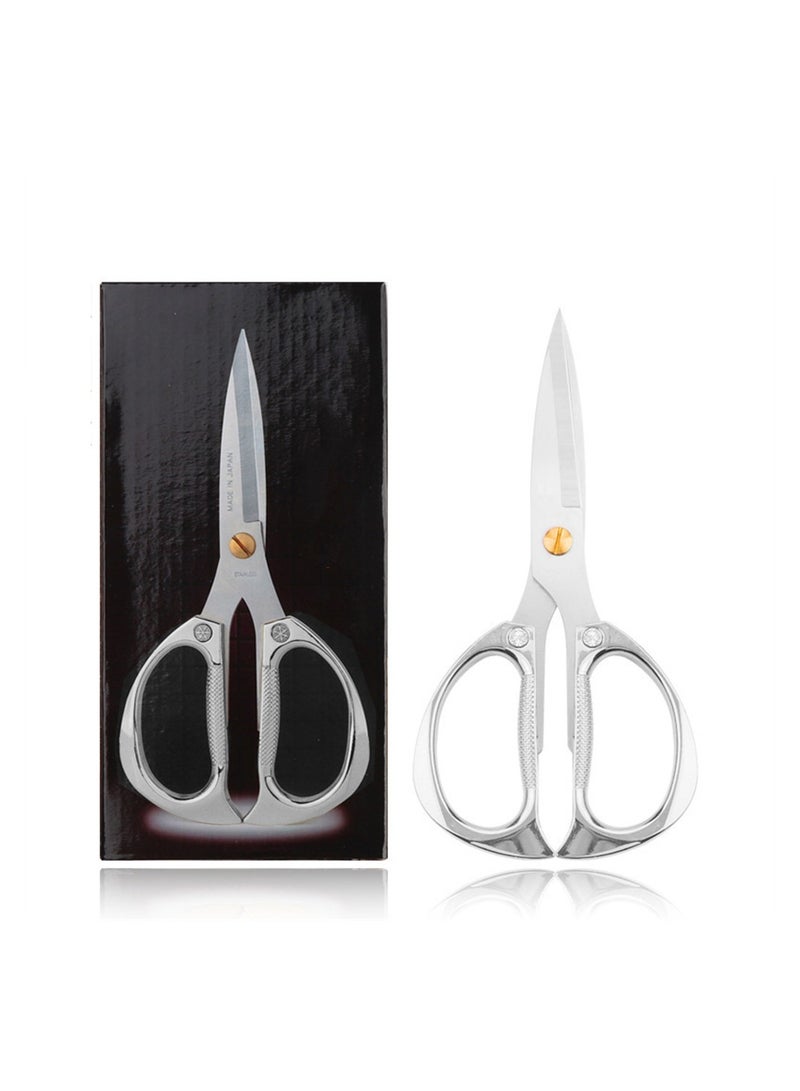 Kitchen Scissors, Heavy Duty Stainless Steel Kitchen Shears, Multi-Purpose Kitchen Shears, Non Slip Sharp Cooking Scissors for Kitchen, Chicken, Poultry, Fish, Meat, Herbs (Silver) - Image 1