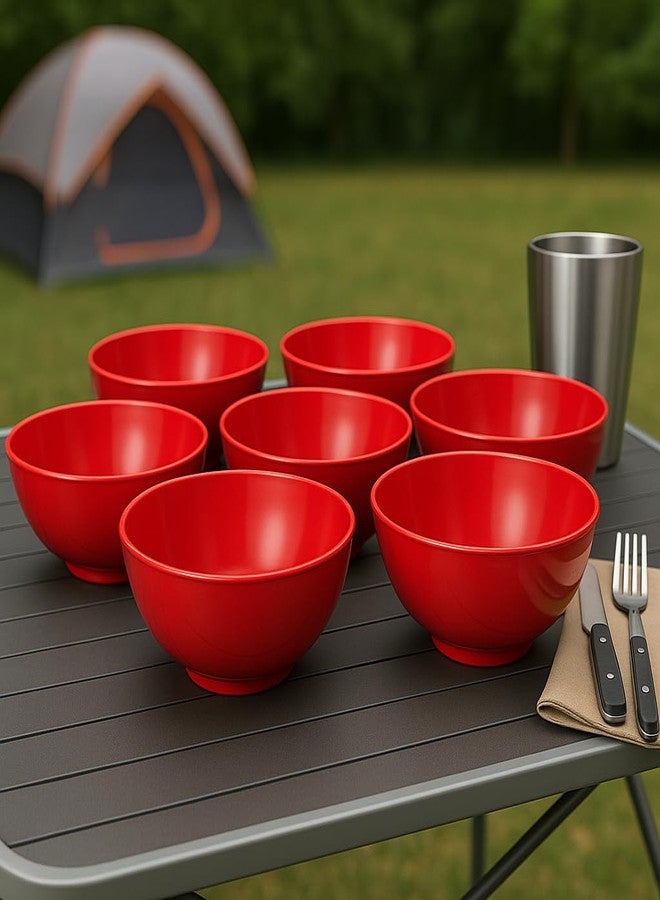 Reston Lloyd Calypso Basics by Reston Lloyd Melamine Bowl, Set of 6, Red, 16 ounces - Image 3