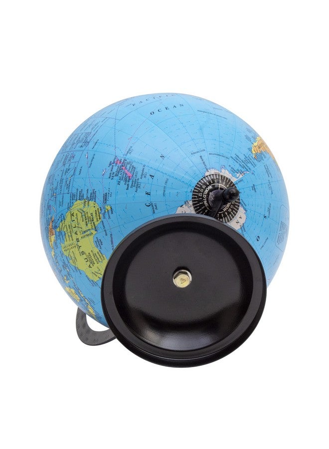 Magicwand Political Educational Laminated Rotating World Globe with Metal Base【12" Black with Magnifier】 - Image 4