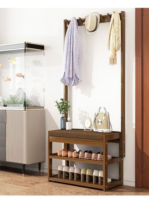 Modern Design Shoe and Clothes Rack with Holding Hooks 64 x 29 x 168 cm