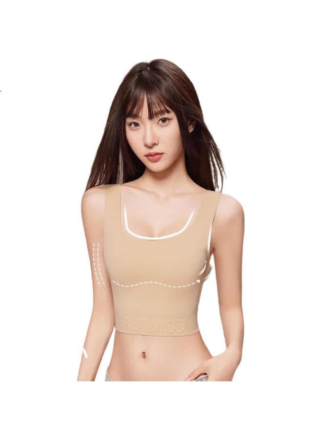 GUJIN (Gujin) Liquid Foundation Paper Bra Women'S Large Chest Shows Small Side Anti-Sagging Large Size Chest Binder Seamless Invisible Vest Bra - Image 1