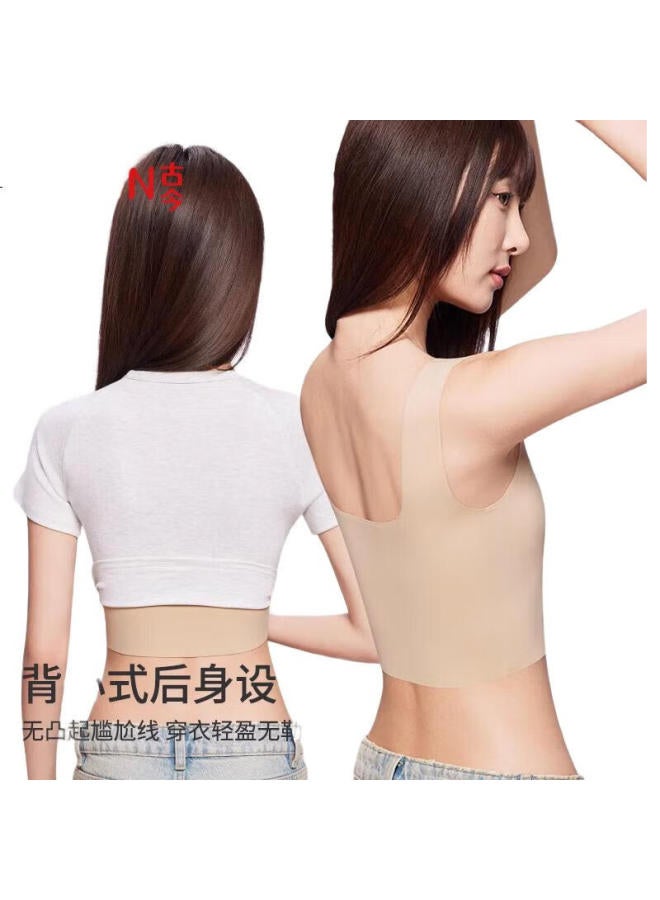 GUJIN (Gujin) Liquid Foundation Paper Bra Women'S Large Chest Shows Small Side Anti-Sagging Large Size Chest Binder Seamless Invisible Vest Bra - Image 3