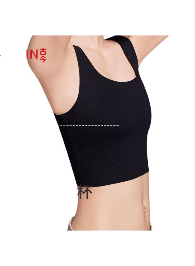 GUJIN (Gujin) Liquid Foundation Paper Bra Women'S Large Chest Shows Small Side Anti-Sagging Large Size Chest Binder Seamless Invisible Vest Bra - Image 2