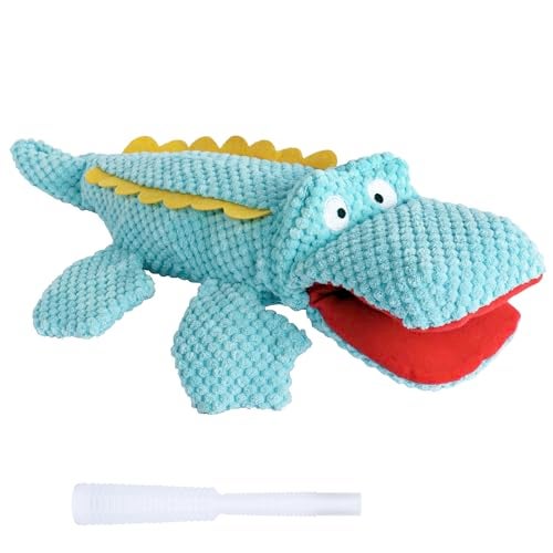 SCHITEC Squeaky Dog Toys Crinkle Plush Water Bottle Toy with No Stuffing Body Interactive Squawking Pet Chew Toy for Puppy Small Medium Large Dogs - Image 1