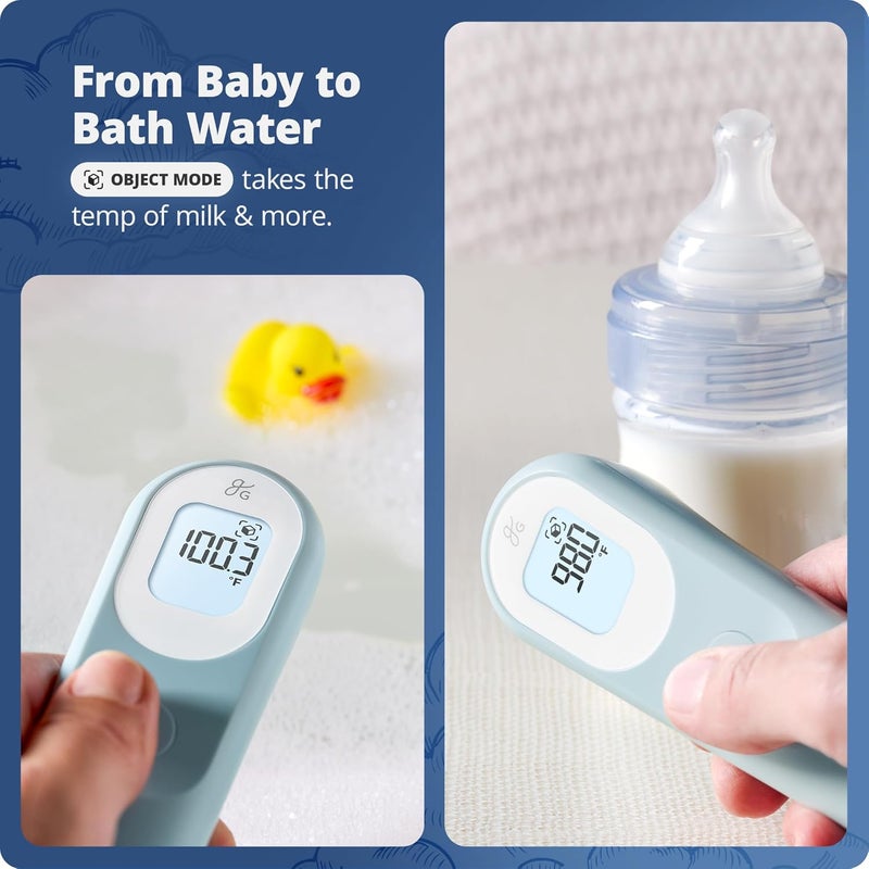 Greater Goods NoTouch Infrared Digital Thermometer for Adults Kids and Babies Forehead Thermometer with Ergonomic Grip Fever Alarm HSA FSA Eligible Powder Blue - Image 5