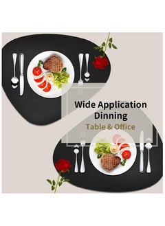 Set of 4 Round Leather Placemats – Faux Leather Non-Slip, Heat-Resistant, Wipeable & Washable Table Mats, Durable Dining Placemats for Kitchen, Dining Table, Home Decor, and Party Use - pzsku/ZEA162EB8784FC04B3C4BZ/45/_/1724686098/1fde9d7f-af4a-4509-bfd8-959c312a8c84