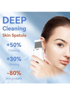 Furtey Skin Scrubber Face Spatula, 4 in 1 Blackhead Remover, Deep Cleansing Pore Extractor Skin Care Beauty Device Tool, White  - Image 2