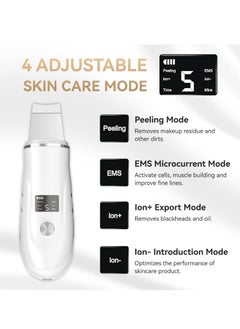Furtey Skin Scrubber Face Spatula, 4 in 1 Blackhead Remover, Deep Cleansing Pore Extractor Skin Care Beauty Device Tool, White  - Image 4