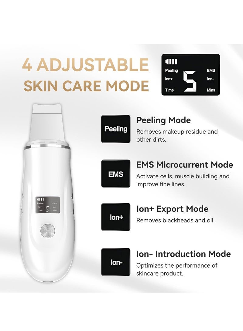 Furtey Skin Scrubber Face Spatula, 4 in 1 Blackhead Remover, Deep Cleansing Pore Extractor Skin Care Beauty Device Tool, White - Image 4
