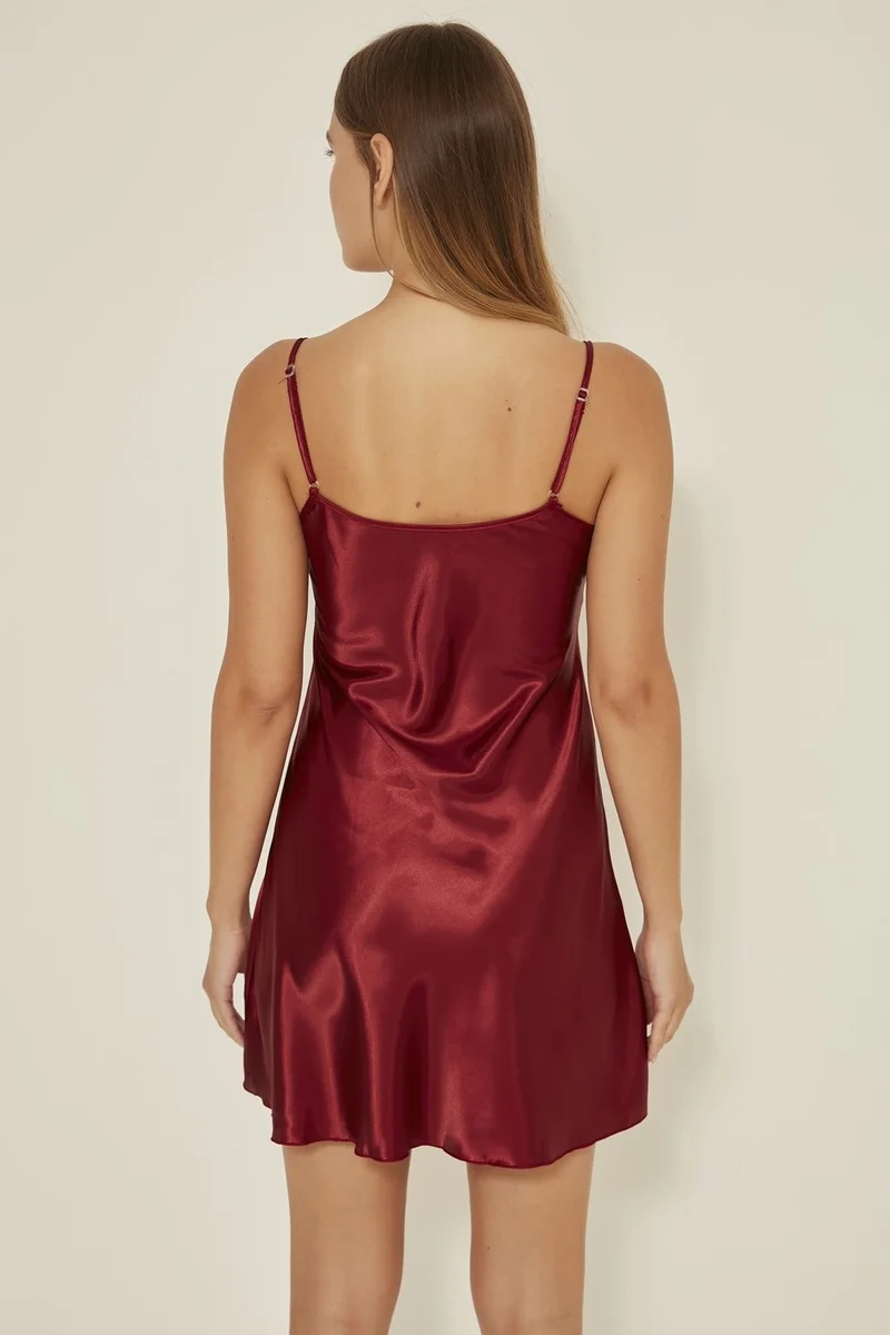 C&city 060 Women's Satin Lace Nightgown