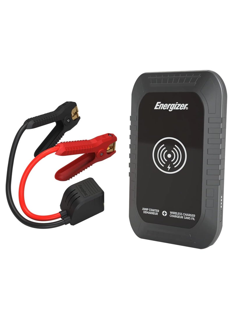 Energizer Energizer Wireless Portable Auto Battery Charger Jump Starter, 12V Lithium Jump Starter Box, Car Battery Booster Pack, Wireless Power Bank Charger & Jumper Cables for up to 6L Gas / 3L Diesel Engines – ETL Certified – Model ENJ1000 - Image 1