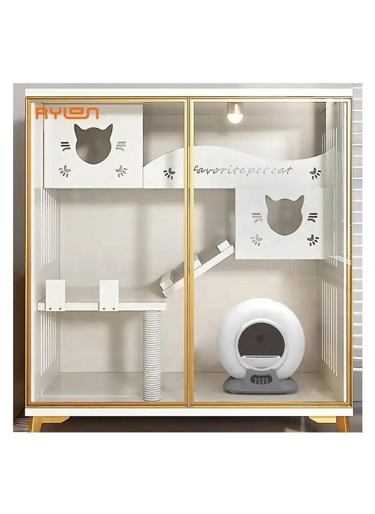 GOLDEN CAT - Smart Cat Litter Basin Automatic Cat Litter Box Self-Cleaning Sandbox Toilet for Multiple Cats - 9L - Image 1