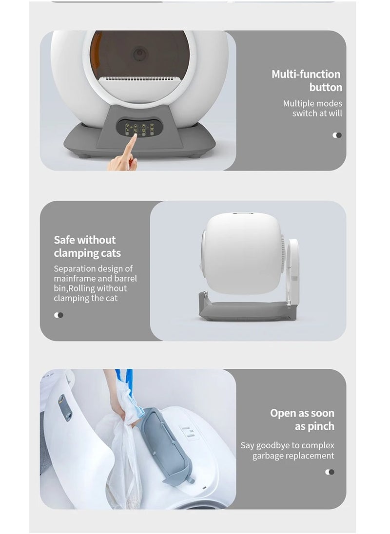 GOLDEN CAT - Smart Cat Litter Basin Automatic Cat Litter Box Self-Cleaning Sandbox Toilet for Multiple Cats - 9L - Image 1