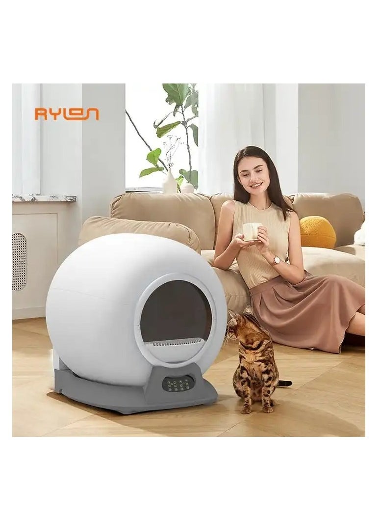 GOLDEN CAT - Smart Cat Litter Basin Automatic Cat Litter Box Self-Cleaning Sandbox Toilet for Multiple Cats - 9L - Image 1