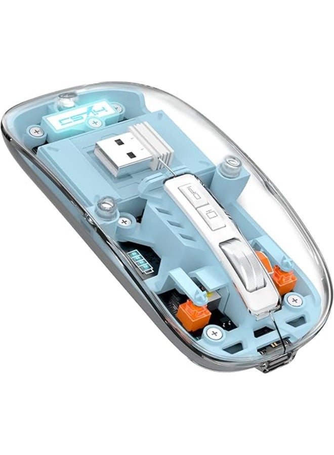 Wireless Bluetooth 5.1 & 2.4G Mini Mouse – Lightweight, Silent & Rechargeable Computer Mouse with LED Battery Indicator – Ideal for Office, Laptop & Daily Use - Image 1