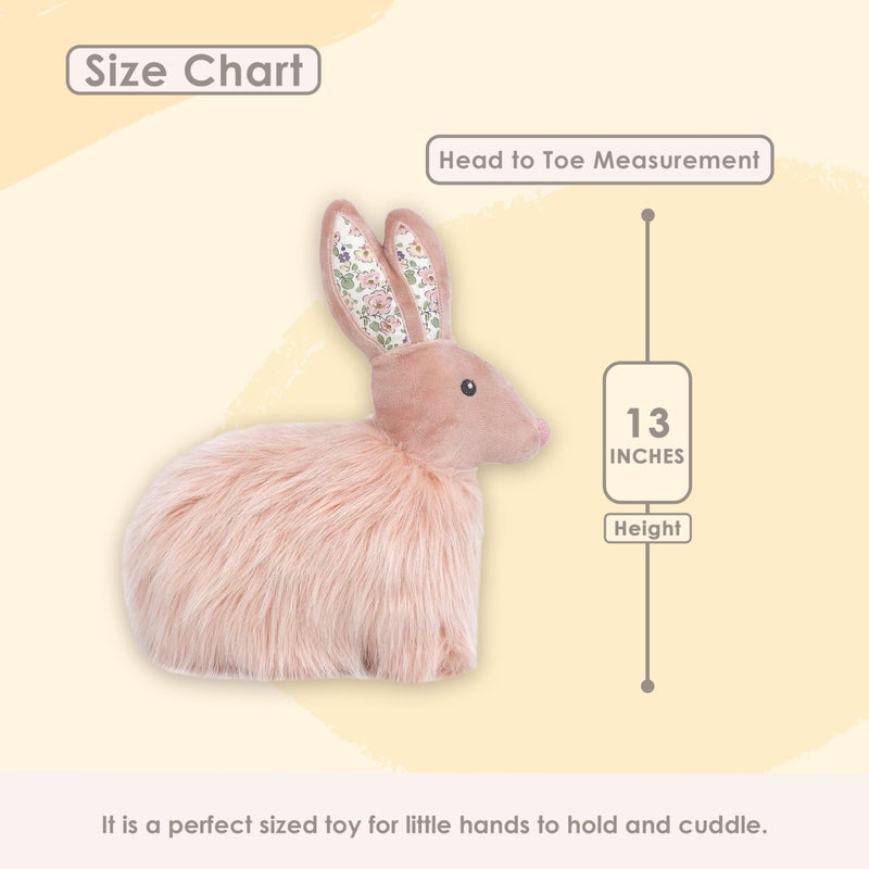MON AMI Fluffy Decorative Throw Pillow  Pink Bunny - Image 2