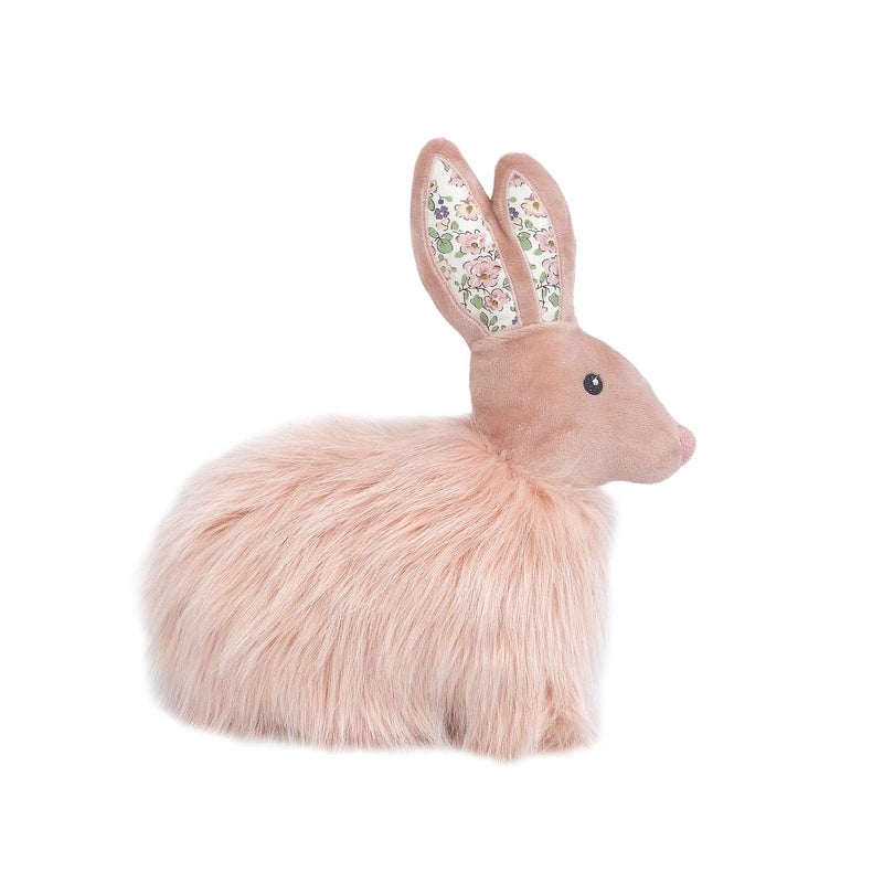 MON AMI Fluffy Decorative Throw Pillow  Pink Bunny - Image 1