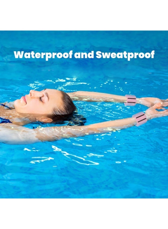 2 × أوزان معصم قابلة للتعديل وأوزان كاحل للتمارين المشي الجري اليوغا الأيروبكس البيلاتس سوار الوزن سوار اللياقة البدنية (14-23 سم)، 1 كجم زوج - Image 5