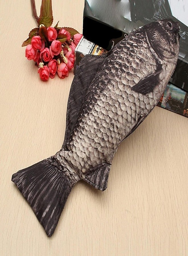 ATORSE Fish Shape Pencil Case Pen Bag Creative Make up Pouch for Birthday Gift - Image 2