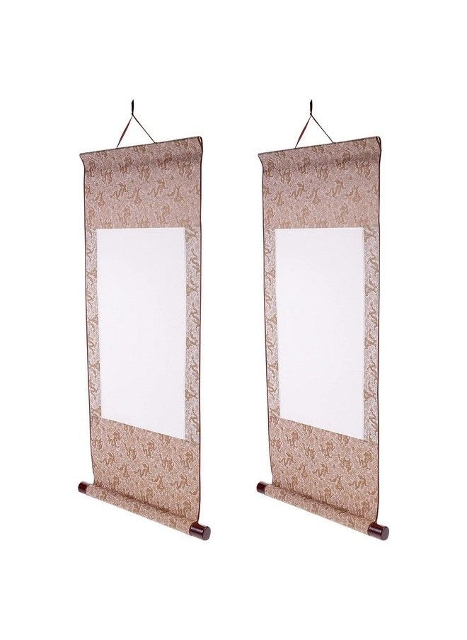 EXCEART - 2Pcs Blank Hanging Scroll Chinese Xuan Paper Art Wall Scrolls For Sumie Calligraphyor Calligraphy - Image 1