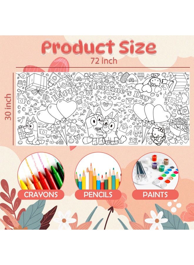 JXSDWANG Valentines Giant Coloring Poster/Tablecloth - Image 2