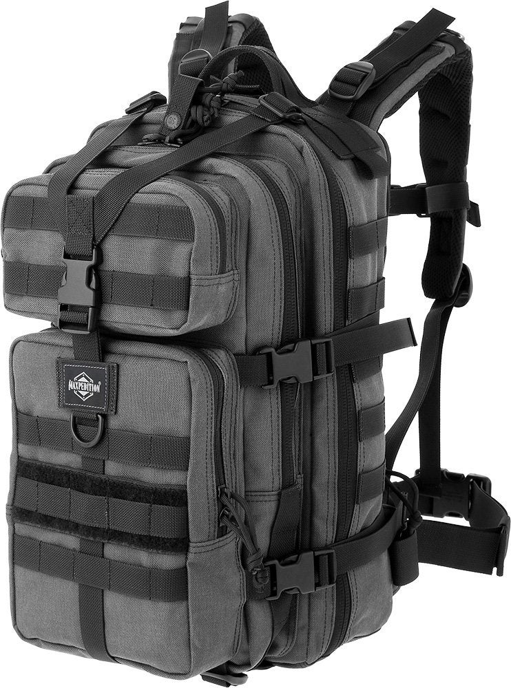 MAXPEDITION Falcon-II Backpack (Wolf Gray) 23L Tactical Backpack, Survival Pack, Bug Out Bag, MOLLE Compatible Go Bag Optimized for EDC & Military, 0513W - Image 4