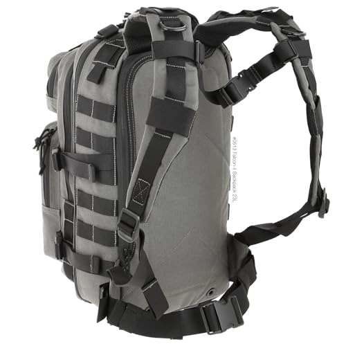 MAXPEDITION Falcon-II Backpack (Wolf Gray) 23L Tactical Backpack, Survival Pack, Bug Out Bag, MOLLE Compatible Go Bag Optimized for EDC & Military, 0513W - Image 5