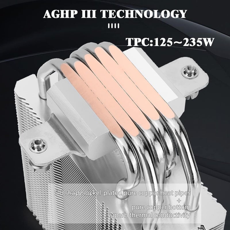 ثيرمالرايت مبرد هواء CPU من Thermalright Assassin King 120 SE، 5 أنابيب حرارية، مروحة TL-C12C PWM، تقنية AGHP، متوافق مع AMD AM4 AM5/Intel LGA 1700/1150/1151/1155/1200 - Image 2