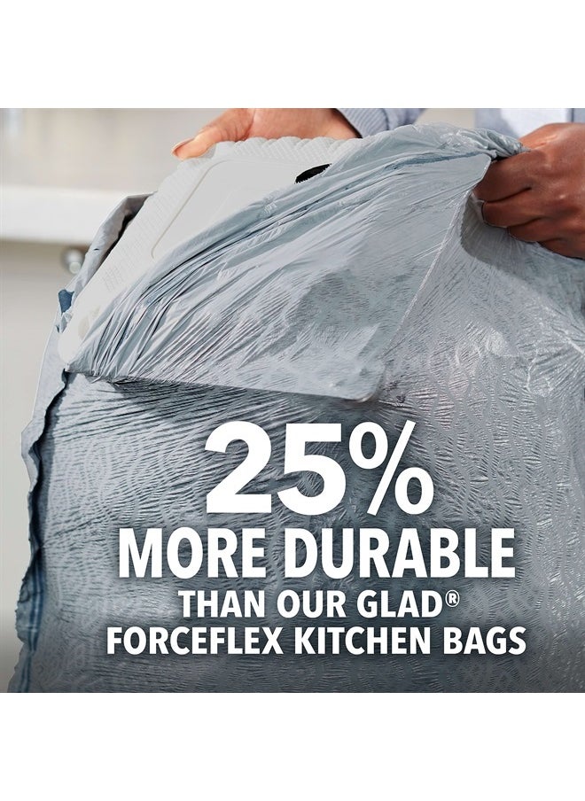 Trash Bags, ForceFlexPlus XL X-Large Kitchen Drawstring Garbage Bags - 20 Gallon Grey Trash Bag, Fresh Clean with Febreze Freshness 80 Count (Package May Vary)