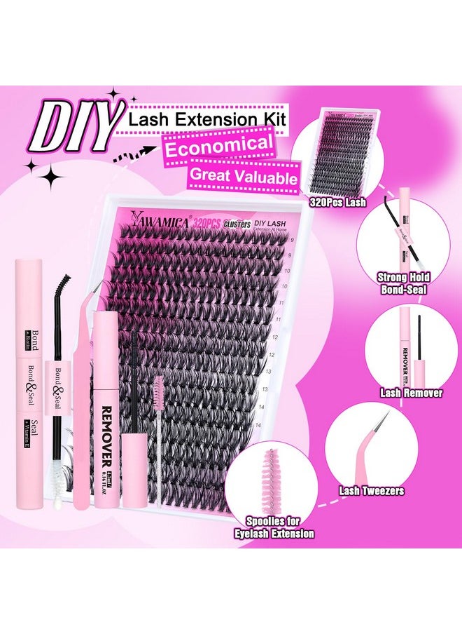 Eyelash Extension Kit 320Pcs Lash Clusters D Curl 9-16Mm Mix 40D Individual Lashes With Lash Bond And Seal And Remover Lash Applicator For Lash Extension Beginners - pzsku/ZEA16AB38358EC69FA1CDZ/45/_/1734437594/ffe11763-45b7-4fa4-ab7d-c9eaa939de96