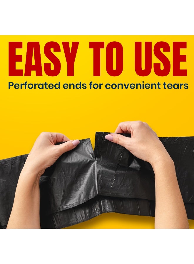 Silver Pot 40pcs 30 Gallons Black Heavy Duty Garbage Bags, Trash Bags, Waste Bags, Bin Bags, Bio-Degradable Disposable Waste Bags, 65 x 95cm - Image 2