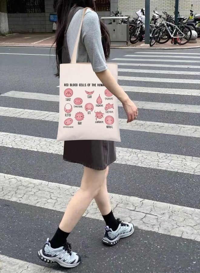 HOLLP Hematology Gift Red Blood Cells of the Human Body Tote Bag Medical Laboratory Scientist Gift (Red Blood Cell B) - Image 2