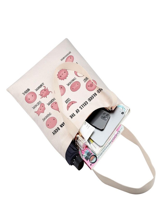 HOLLP Hematology Gift Red Blood Cells of the Human Body Tote Bag Medical Laboratory Scientist Gift (Red Blood Cell B) - Image 5