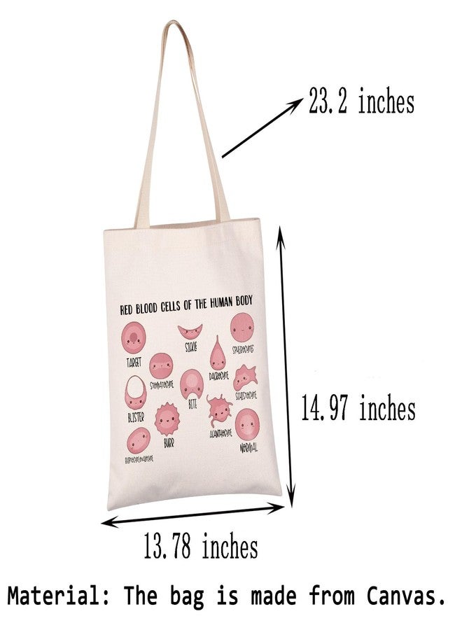 HOLLP Hematology Gift Red Blood Cells of the Human Body Tote Bag Medical Laboratory Scientist Gift (Red Blood Cell B) - Image 4