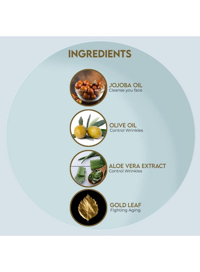 Jovees Herbal 24 Carat Gold Rejuvenating Facial Kit For All Skin Types 250g - Image 3