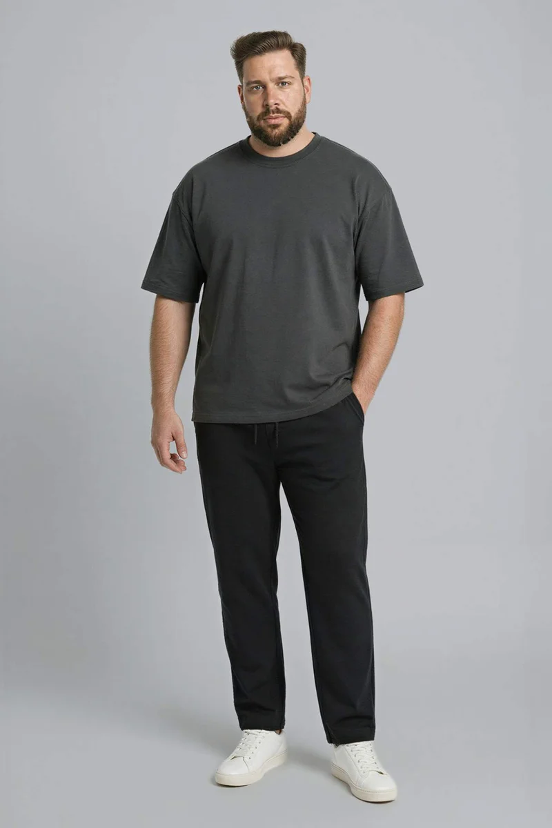 ديفاكتو Regular Fit Plus Size Trousers