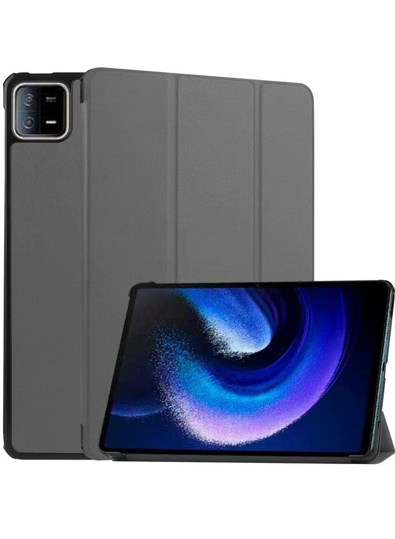 Mmmon Case for XIAOMI Pad 6/Pad 6 Pro,Ratesell Lightweight Trifold Stand Smart Case Cover with Auto Wake Sleep for XIAOMI Pad 6/Pad 6 Pro(Grey) - Image 1