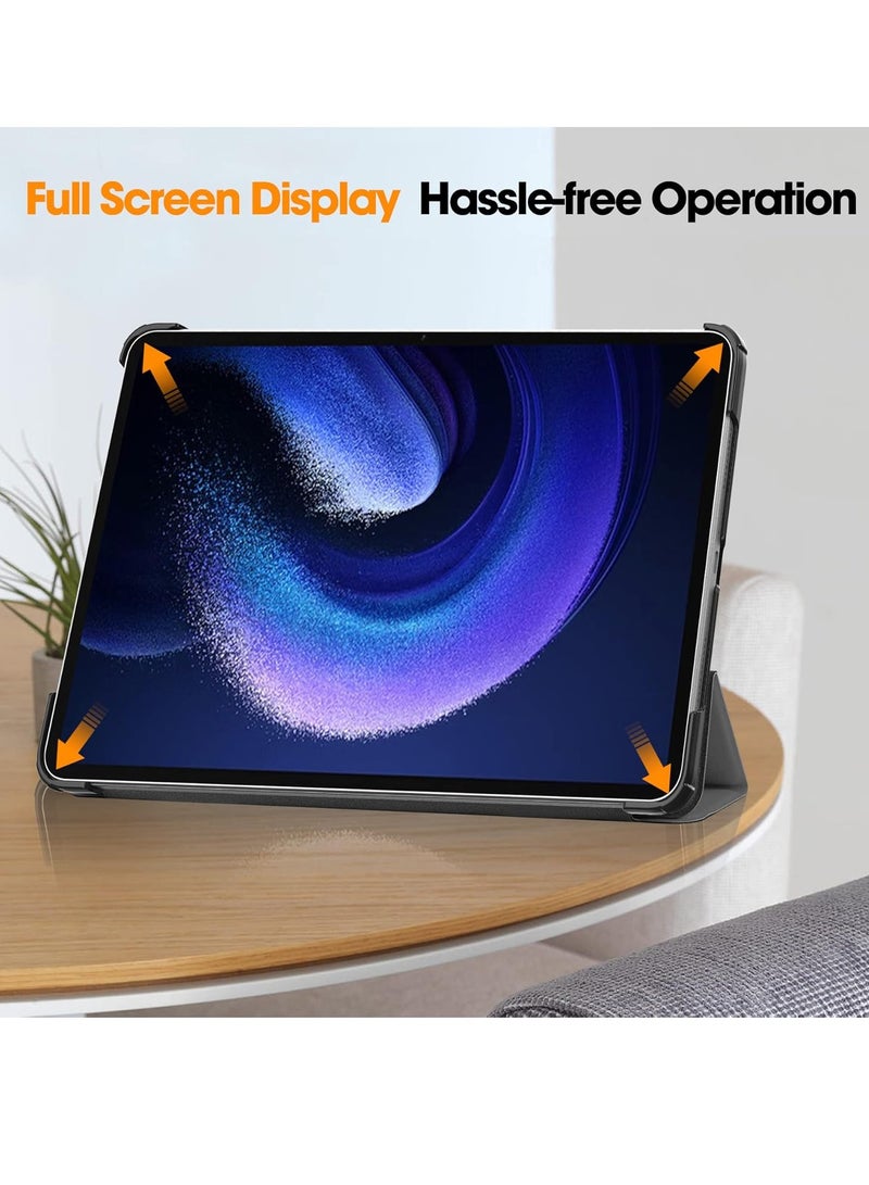 Mmmon Case for XIAOMI Pad 6/Pad 6 Pro,Ratesell Lightweight Trifold Stand Smart Case Cover with Auto Wake Sleep for XIAOMI Pad 6/Pad 6 Pro(Grey) - Image 4