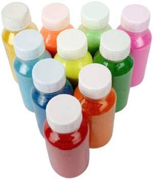 Buyent Rangoli Colour Powder Bottle Rangoli Powder Combo Set of 10 Rangoli Ceramic Colour Pack 90gm Each Color in Bottle Rangoli Colour Powder for Floor Pongal Diwali Rangoli Decoration for Home 10  - Image 2