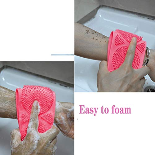 EPISKEY® Silicone Back Scrubber Bath Brush Washer For Dead Skin Removal Mens Womens Double Side Brush Belt For Shower Exfoliating Belt, Easy to Clean, Lathers Well (Multicolor) (Body Scrubber) - Image 3
