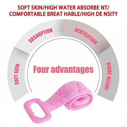 EPISKEY® Silicone Back Scrubber Bath Brush Washer For Dead Skin Removal Mens Womens Double Side Brush Belt For Shower Exfoliating Belt, Easy to Clean, Lathers Well (Multicolor) (Body Scrubber) - Image 5