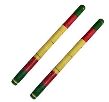 DIGSMORDEN DIGSMORDEN Wooden Tiranga Dandiya Stick for Dance Garba Stick for Navratri Celebration Large Size 144 Inches Pack of 1 Pair  - Image 2