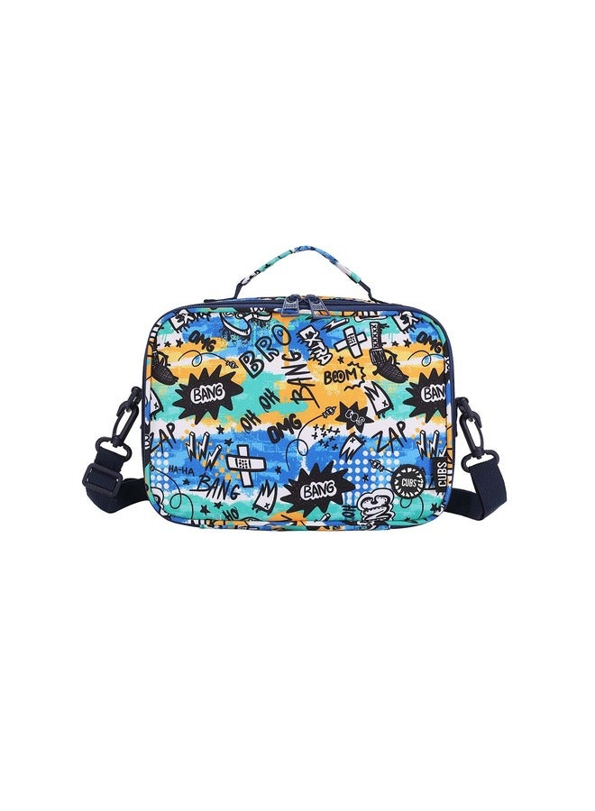 CUBS حقيبة غداء مطبوعة مقاومة للماء مع حزام كتف قابل للإزالة لحمل وجباتك المفضلة إلى المدرسة أو العمل أو أثناء السفر - Image 1