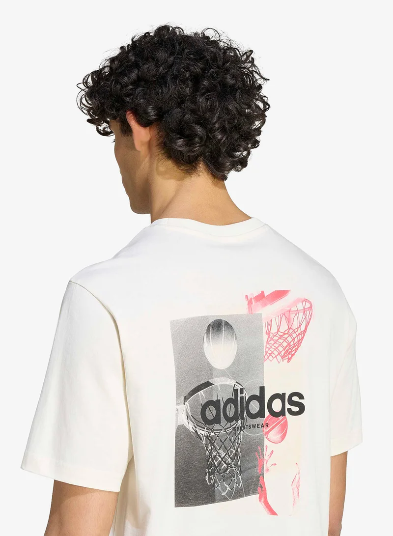 Adidas OWHITE Memories Of Sport Basketball Graphic T-Shirt for Men | Best Price UAE
