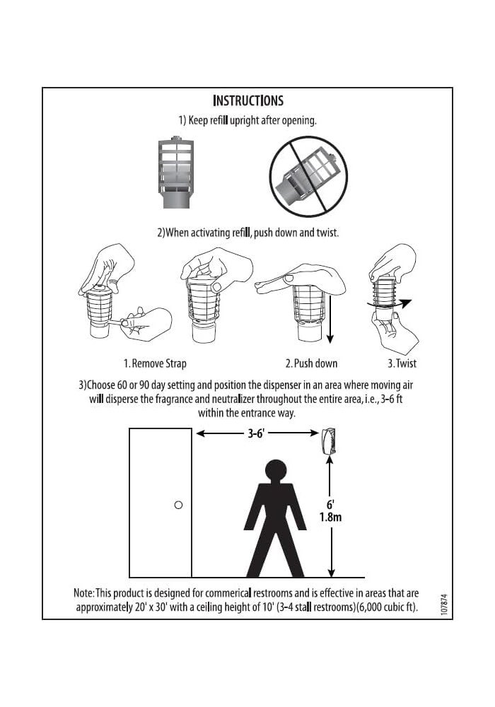 Rubbermaid Commercial TCell Air Freshener Refill - Citrus Scent, 1.6 oz - Image 2