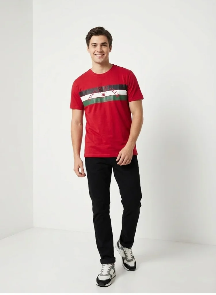 Polo Play  Men’s Graphic and Embossed T-Shirt-2 pack for Men | Best Price UAE