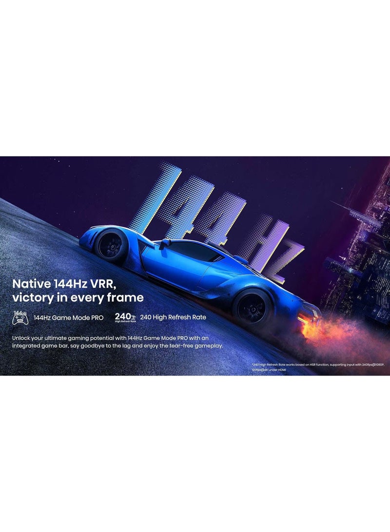 Hisense 55 Inch QLED 4K Smart TV, 144Hz VRR, AI Picture, Dolby Atoms, Voice Control 55Q72Q black - Image 3