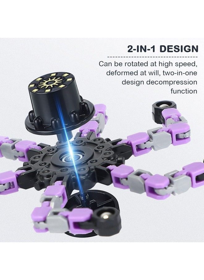 20 Pcs Transformable Chain Robot Finger Spinner Robot Deformed Mechanical Spiral Twister Fingertip Spinners Spiral Twister Fingertip Decompression Fingertip Spinner For Adults Teens
