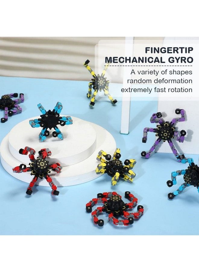 20 Pcs Transformable Chain Robot Finger Spinner Robot Deformed Mechanical Spiral Twister Fingertip Spinners Spiral Twister Fingertip Decompression Fingertip Spinner For Adults Teens